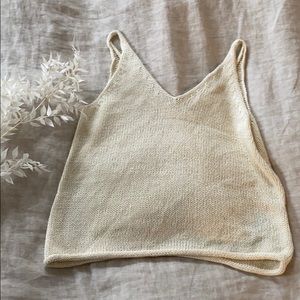 H&M knitted tank cropped xs